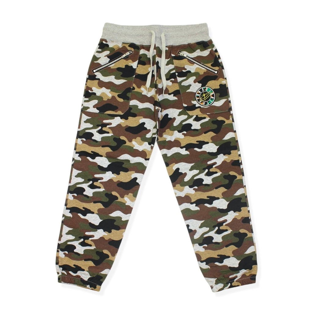 SPARKLE PATCH CAMOUFLAGE SWEAT PANTS