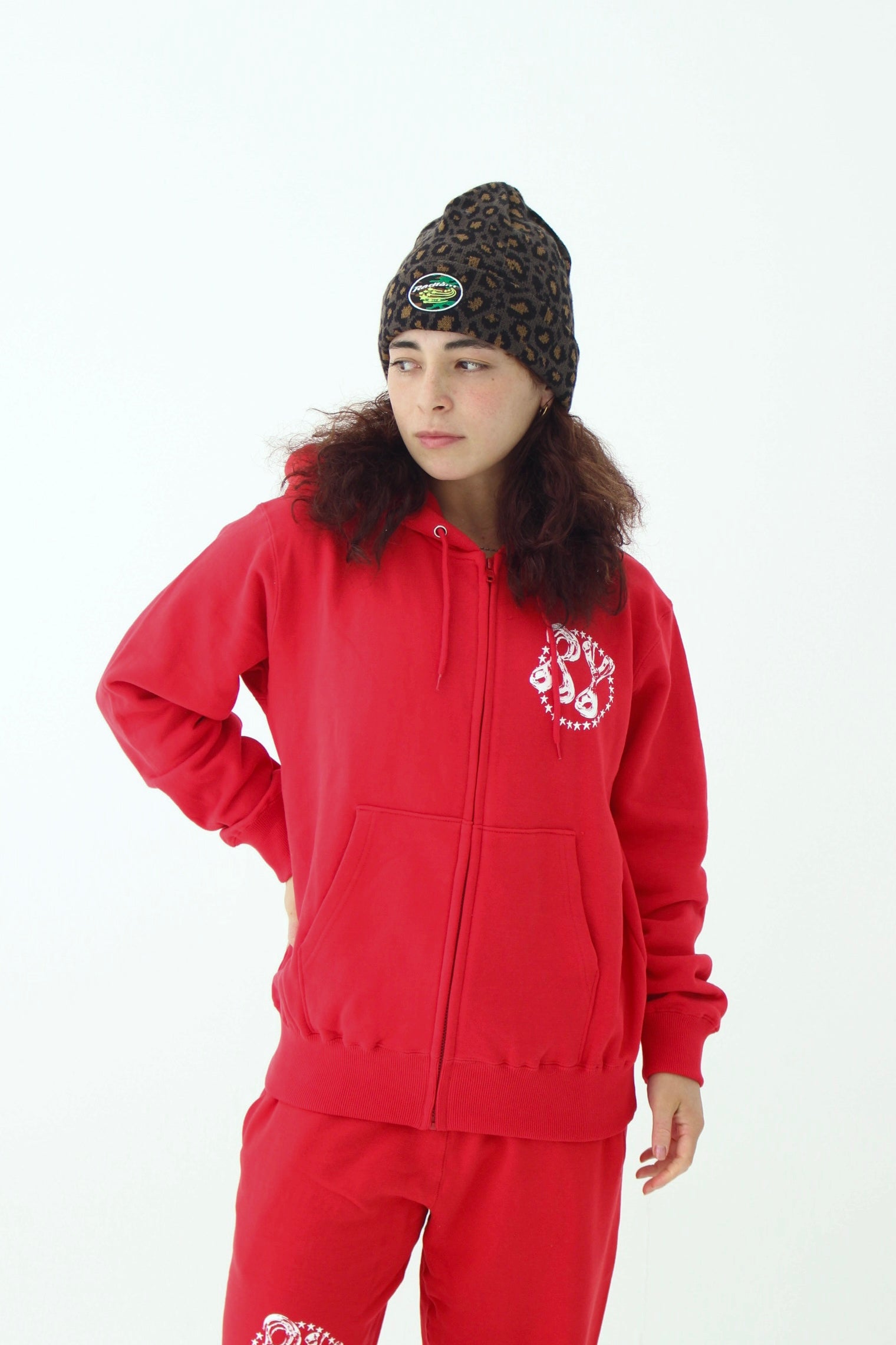 WAVE RADIANT SPARK PATCH LEOPARD KNIT CAP