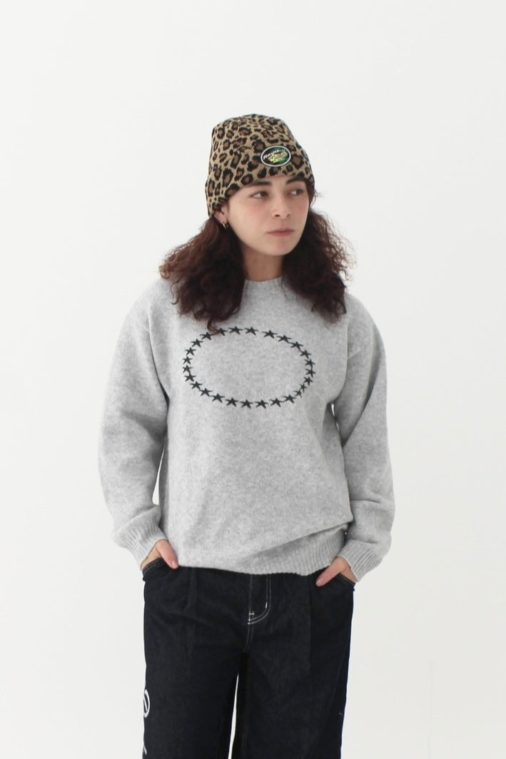 WAVE RADIANT SPARK PATCH LEOPARD KNIT CAP