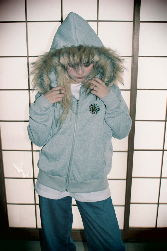 SPARKLE PATCH FUR HOODIE 2