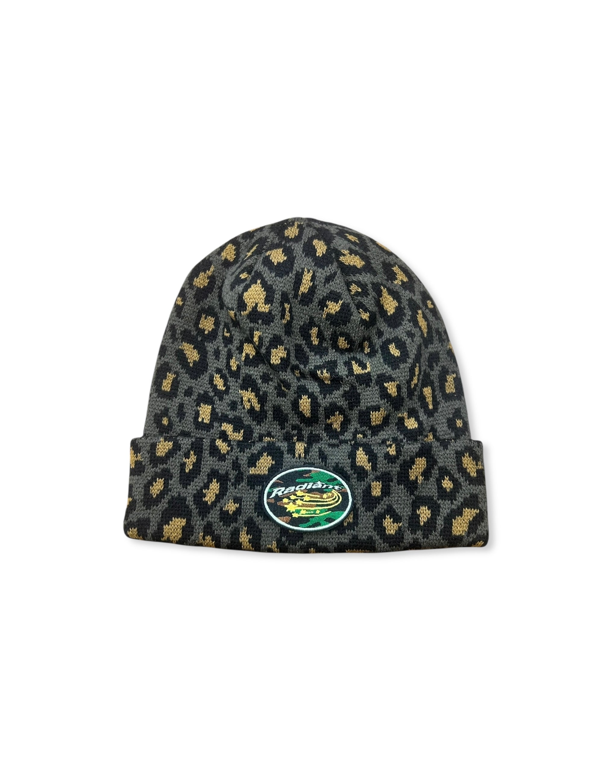 WAVE RADIANT SPARK PATCH LEOPARD KNIT CAP