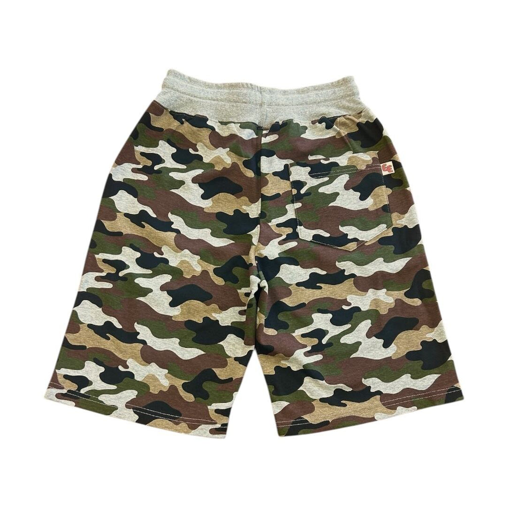 SPARKLE PATCH CAMOUFLAGE SWEAT SHORTS