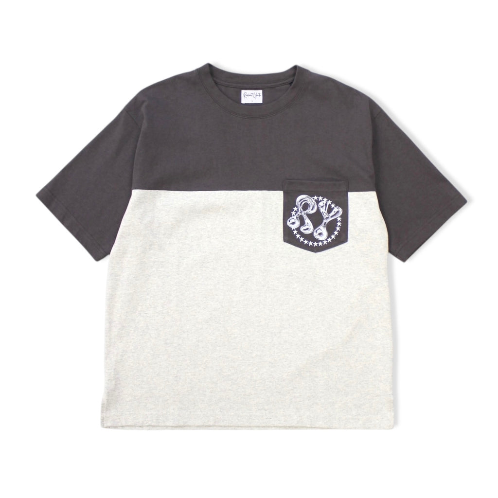 STAR CIRCLE 2 TONE POCKET S/S TEE
