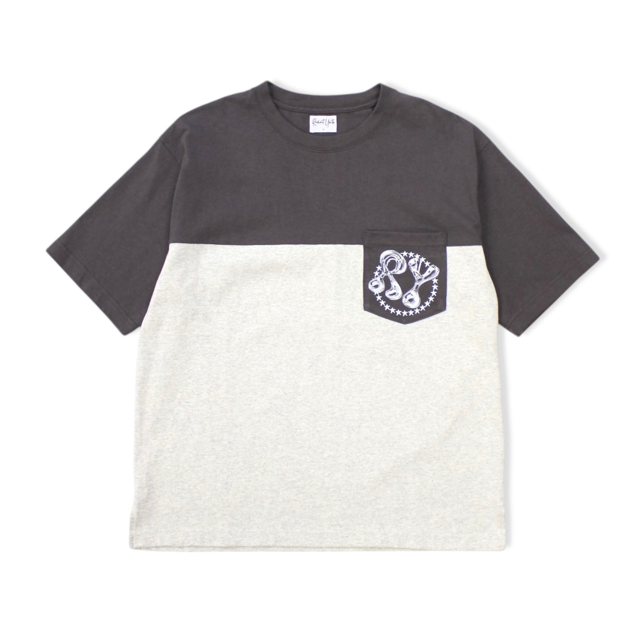STAR CIRCLE 2 TONE POCKET S/S TEE